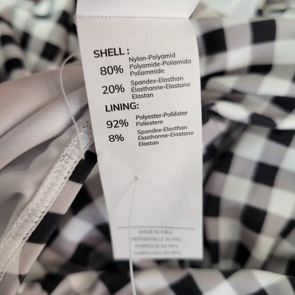 Cupshe Black & White Plaid One-Piece Swimsuit - XL - NWT - Picture 7 of 8